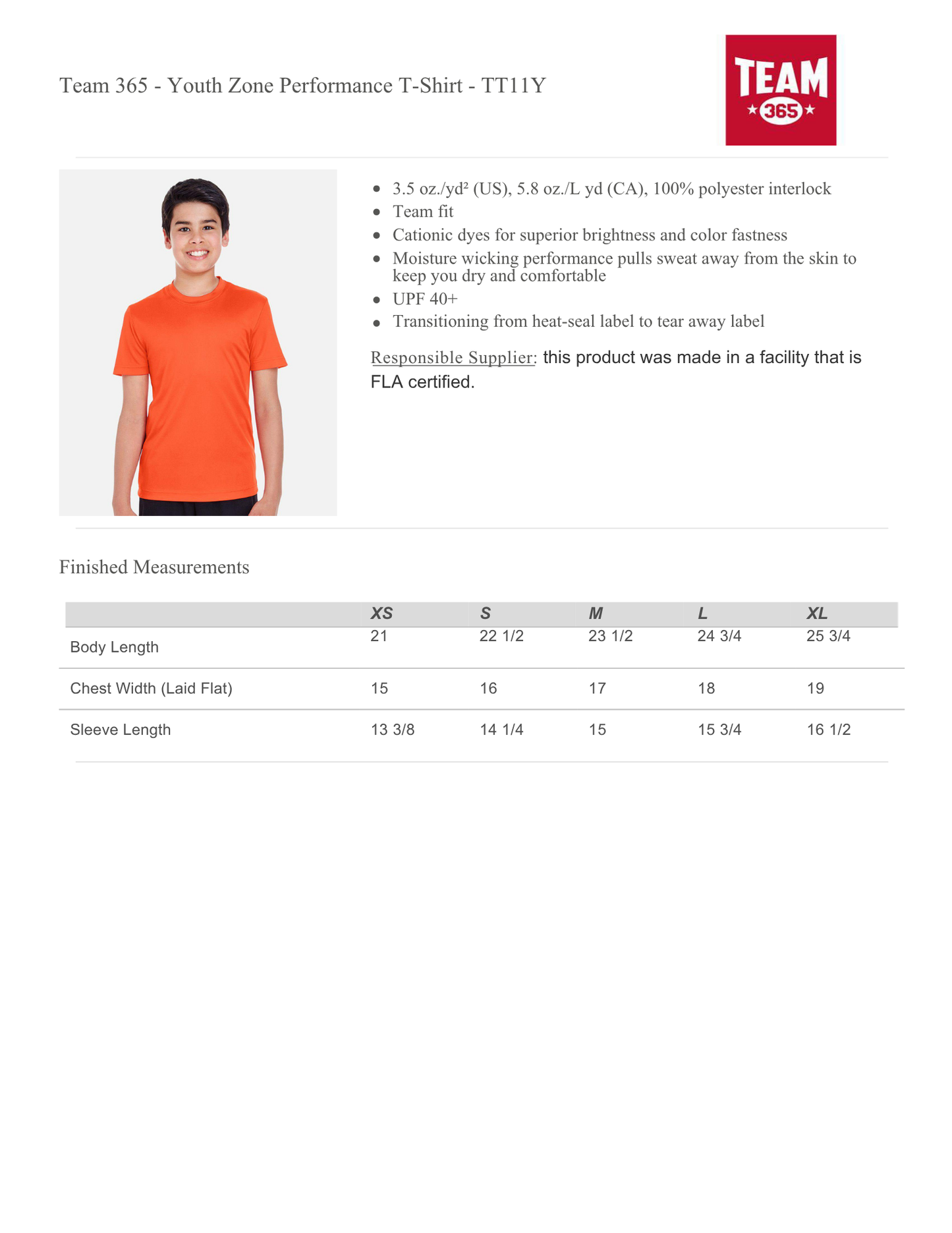 Youth Performance Tshirt