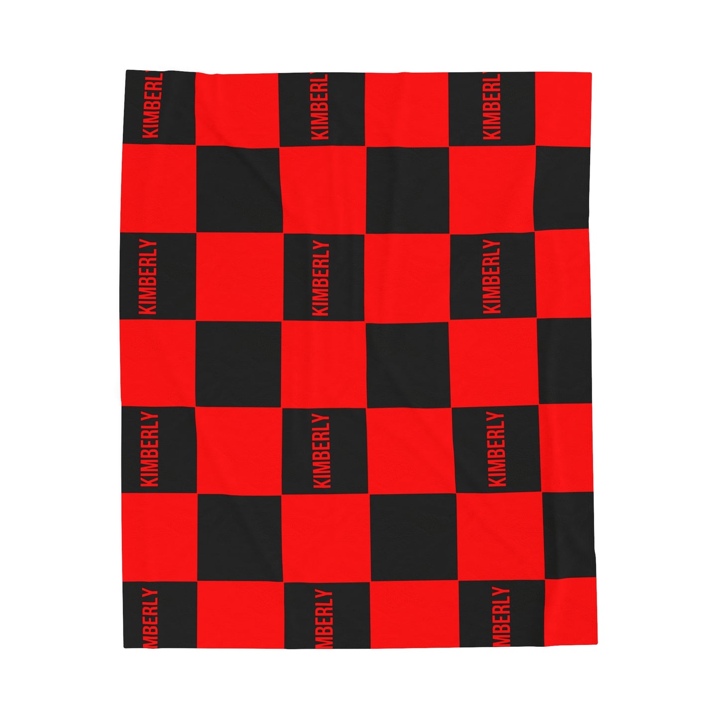 Kimberly Checkered Velveteen Plush Blanket