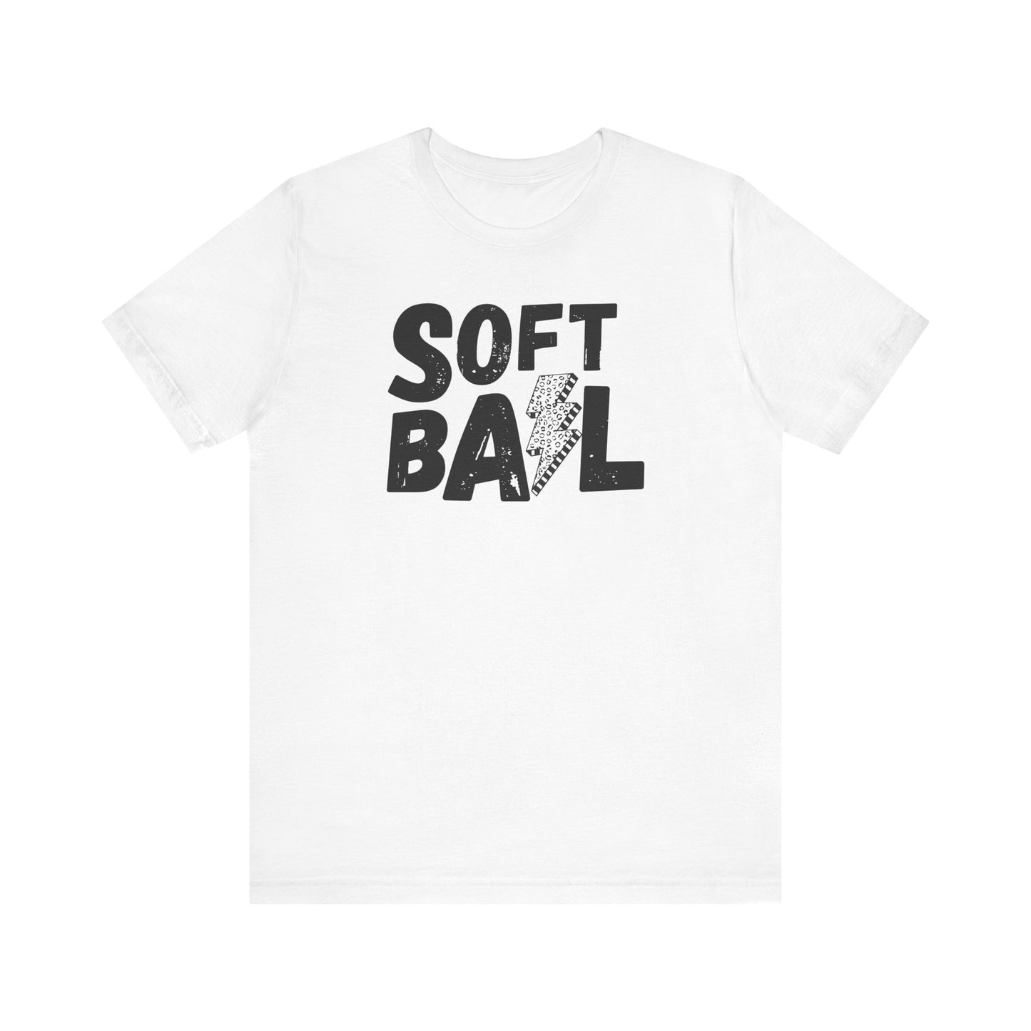 Softball Lightening Bolt, Unisex Bella Tshirt