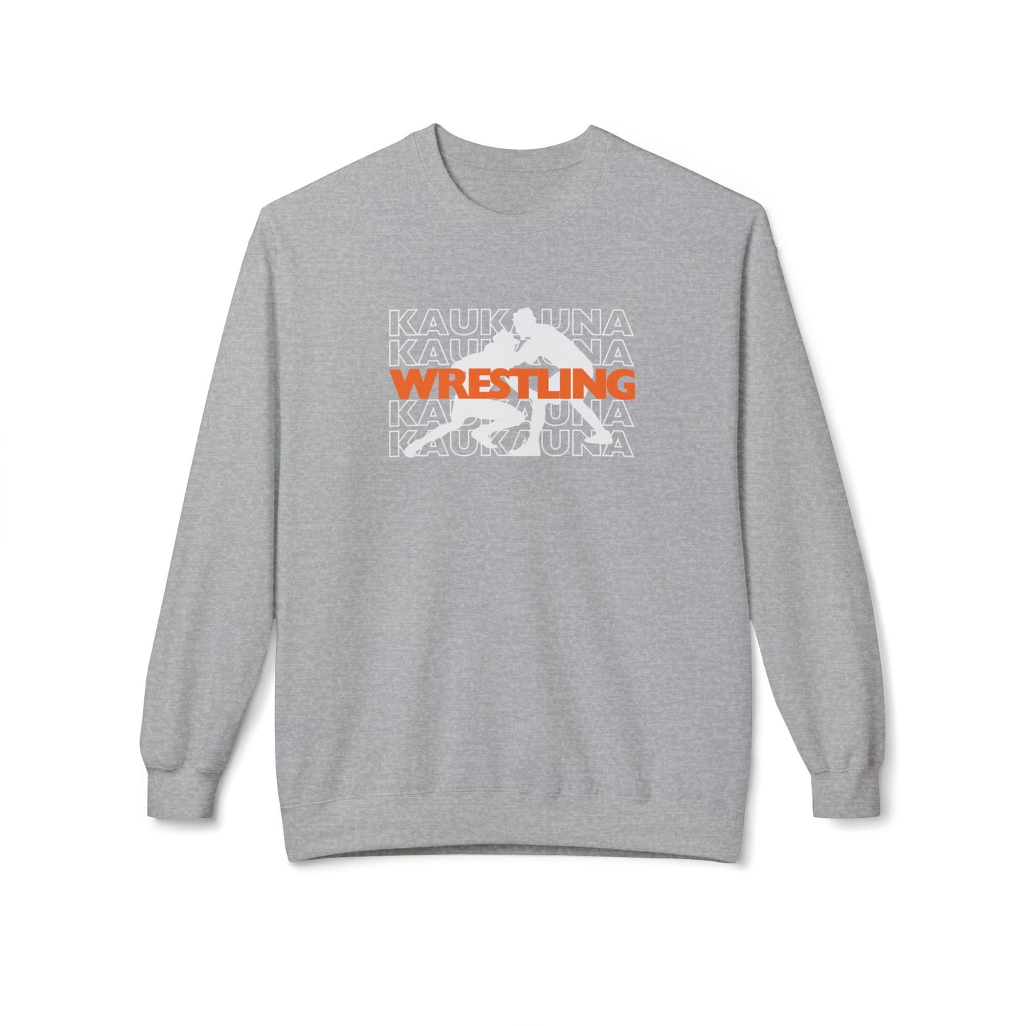 Kaukauna Wrestling, Stacked, Unisex Midweight Softstyle Crewneck