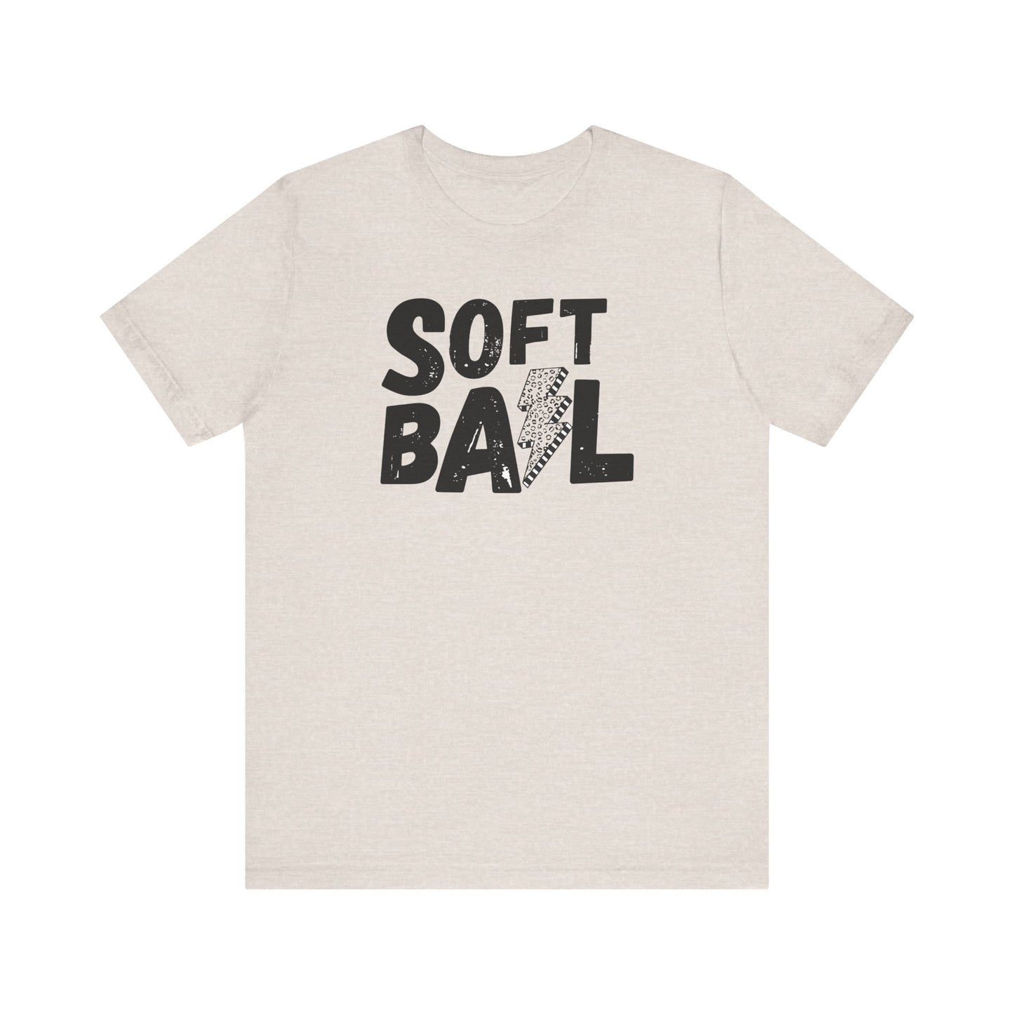 Softball Lightening Bolt, Unisex Bella Tshirt