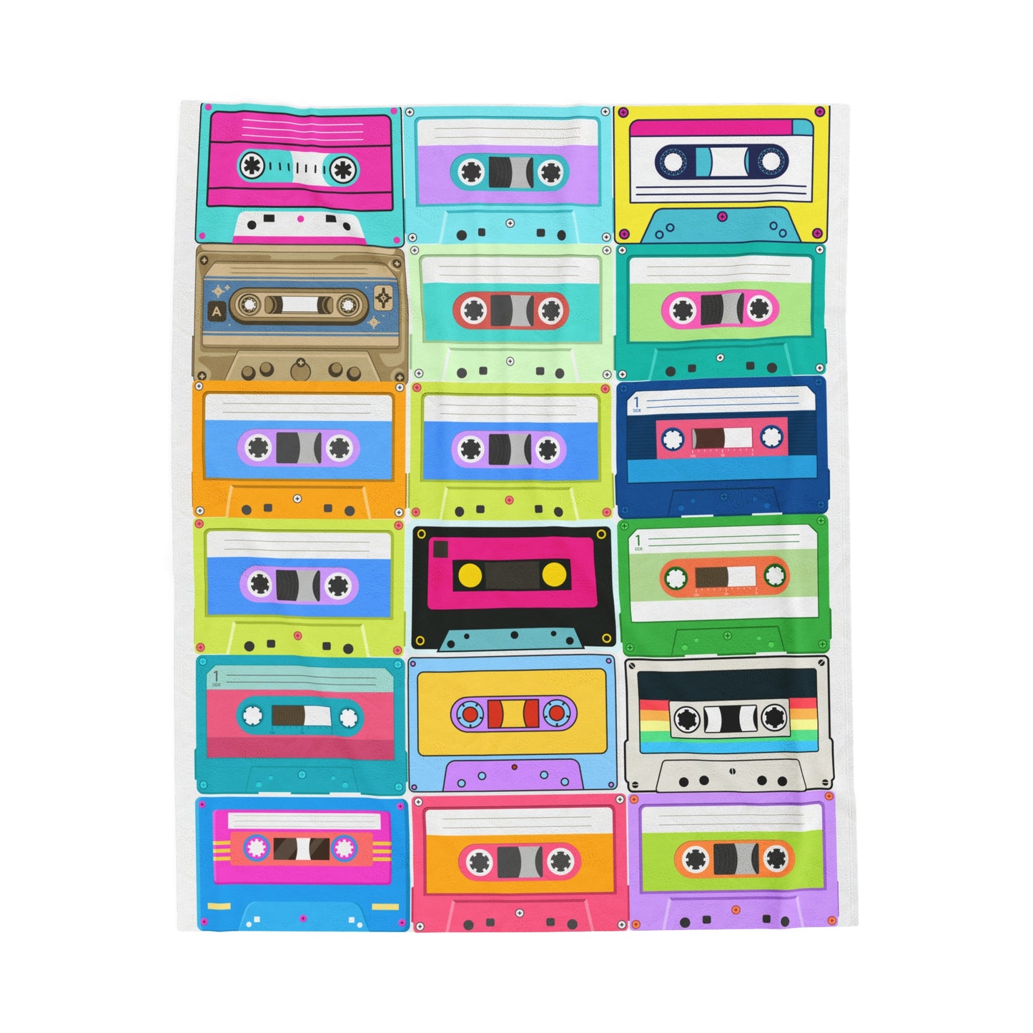 Retro Mix Tapes Velveteen Plush Blanket