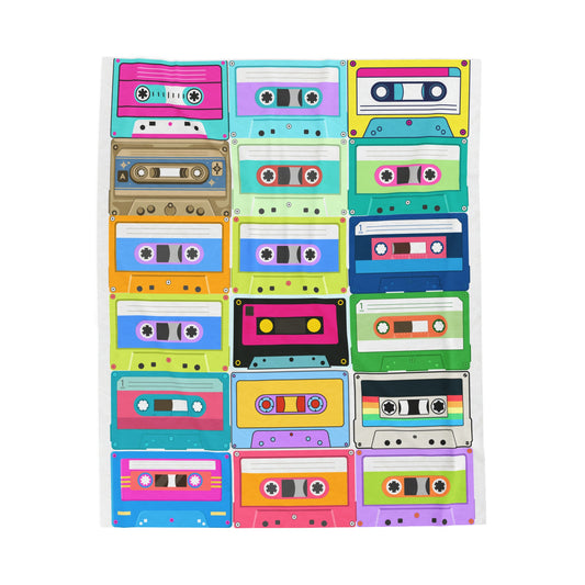 Retro Mix Tapes Velveteen Plush Blanket