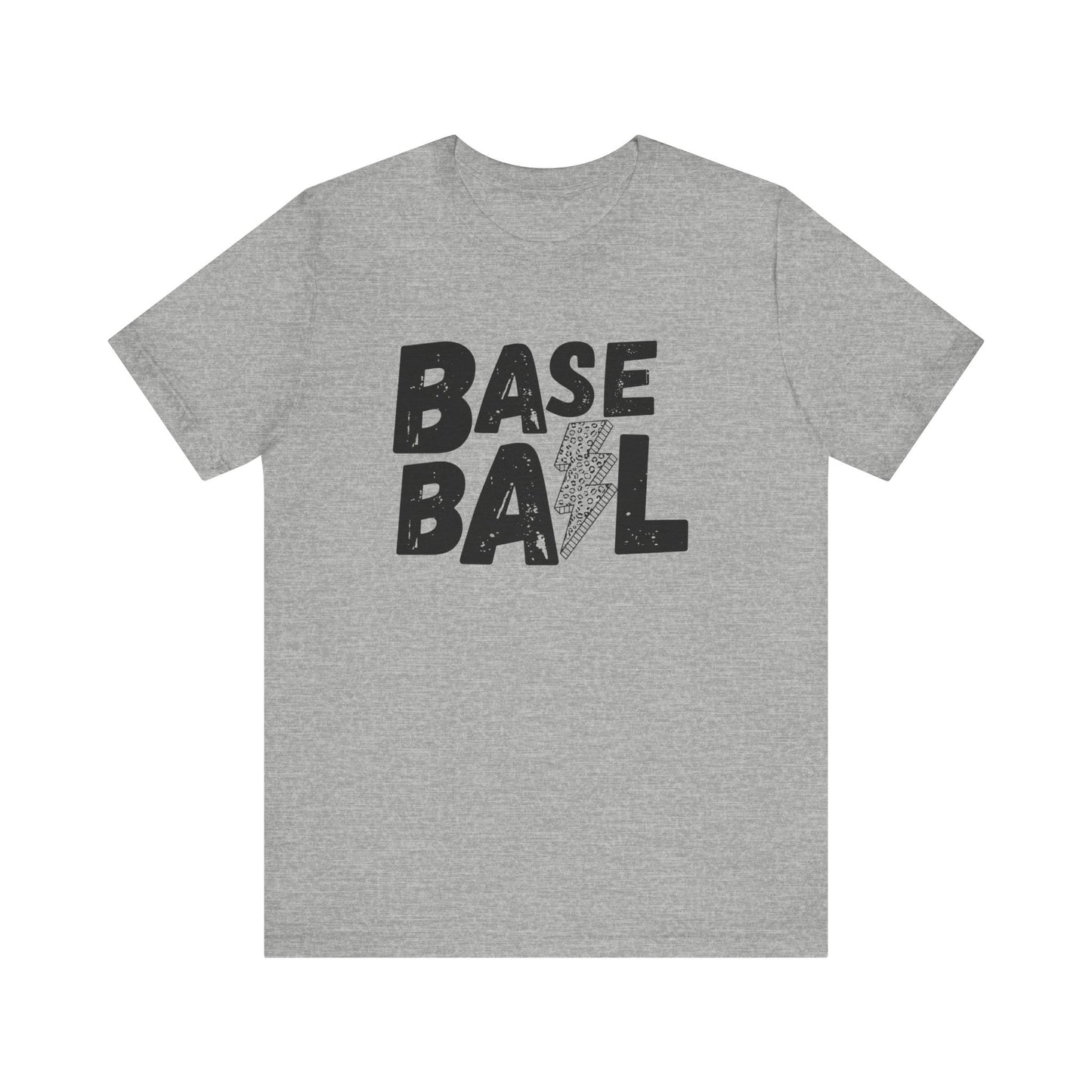 Baseball Lightening Bolt, Unisex Bella Tshirt