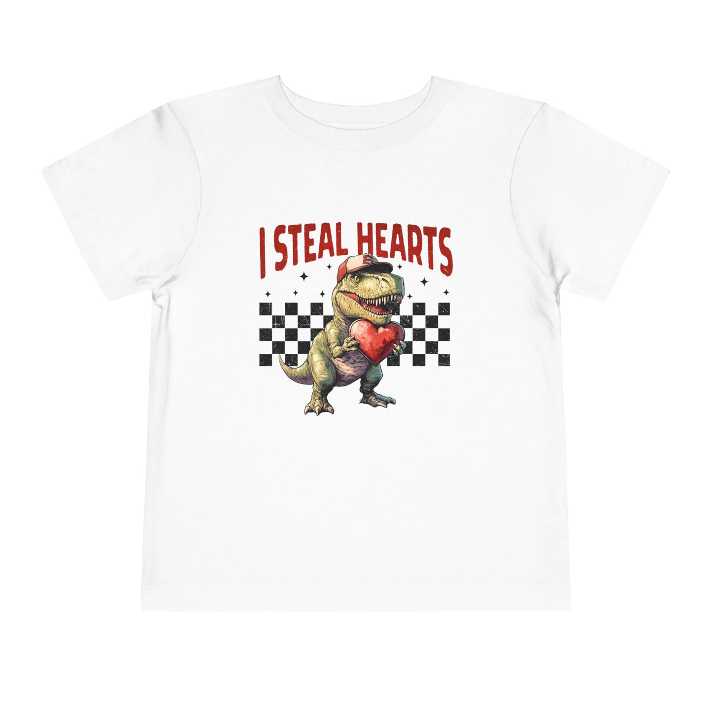 Valentine Dinosaur, Toddler Unisex Bella Tshirt