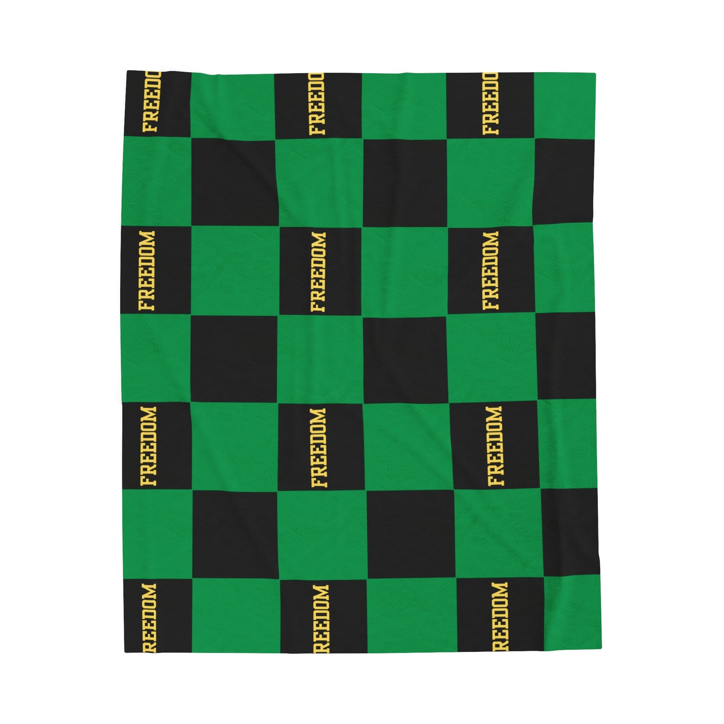 Checkered Freedom, Velveteen Plush Blanket