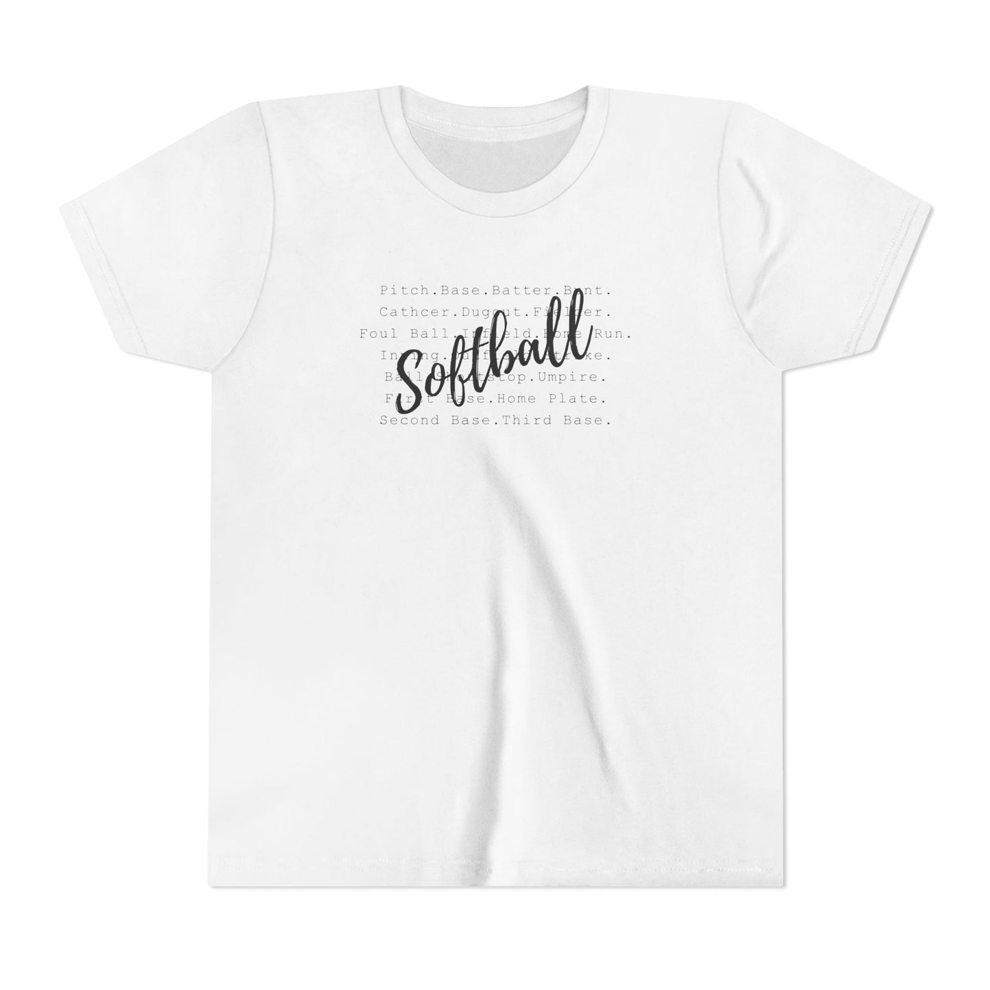 Softball, Unisex Youth Short Sleeve Tee