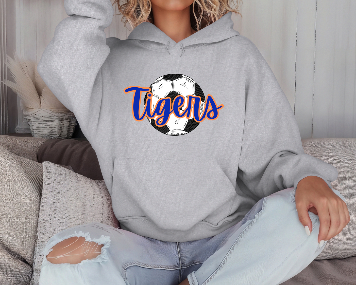 Wrightstown Tigers Soccer, Unisex Gildan Hoodie