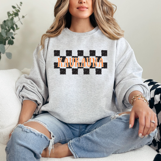 Kaukauna Generic- Checkered, Unisex Gildan Crewneck