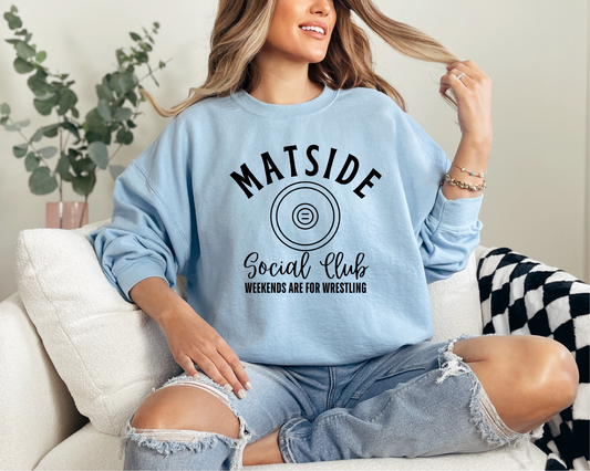 Wrestling Mat Side Social Club, Unisex Gildan Crewneck