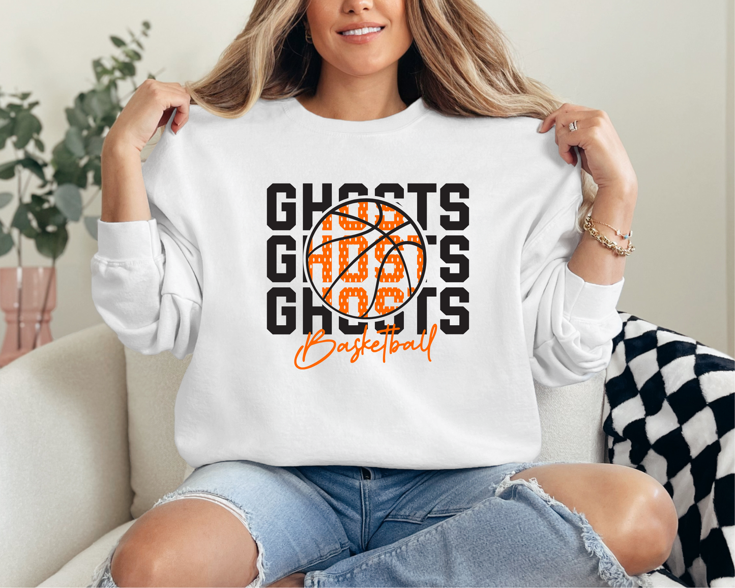 Ghosts Basketball, Unisex Gildan Crewneck