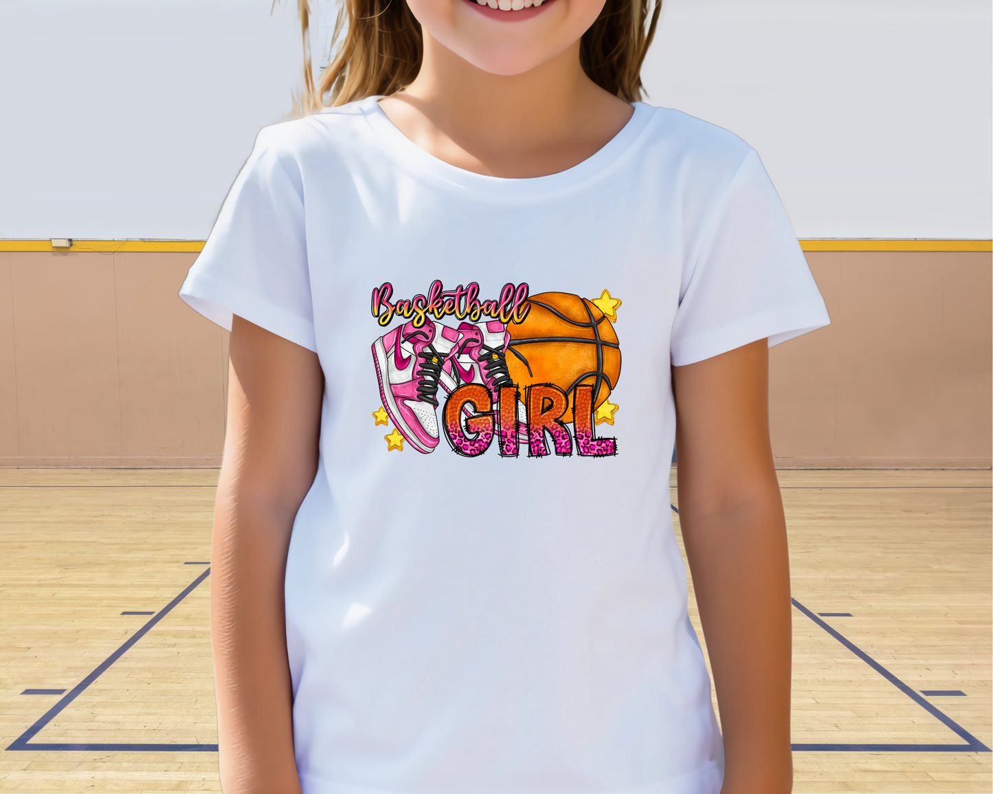 Basketball Girl, Unisex Youth Bella Tshirt