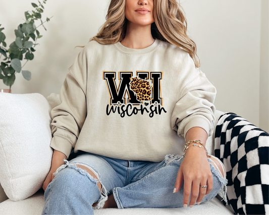 Wisconsin Leopard, Unisex Crewneck