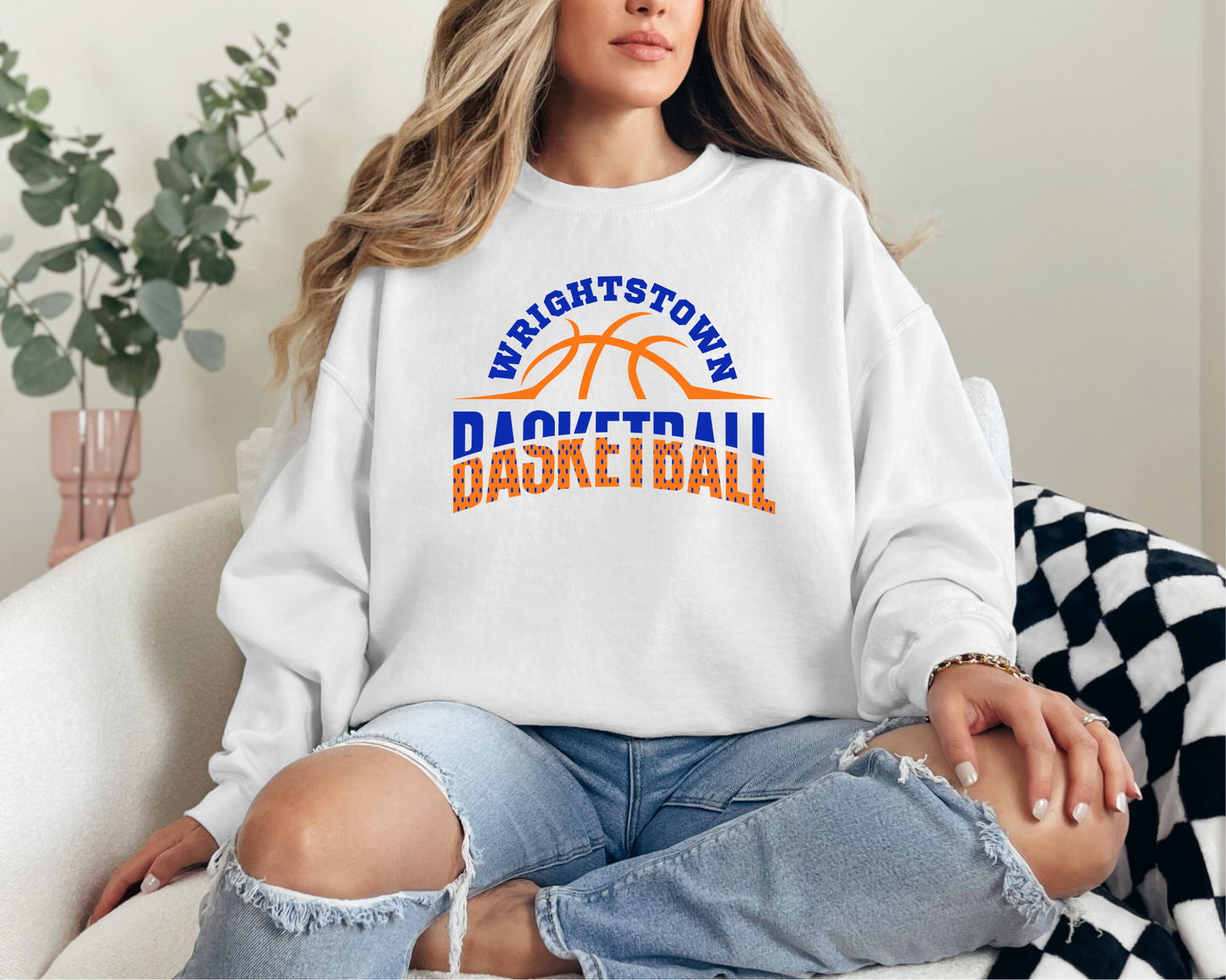 Wrightstown Basketball, Unisex Crewneck Sweatshirt