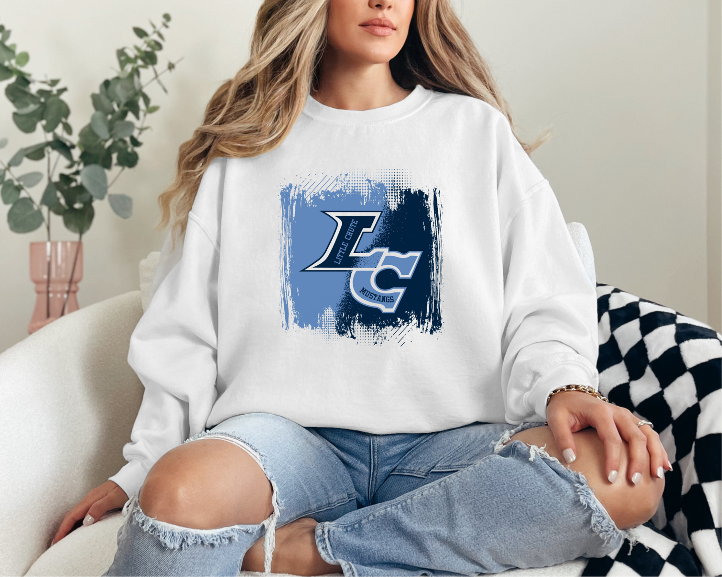 Little Cute Mustangs, Unisex Crewneck Sweatshirt