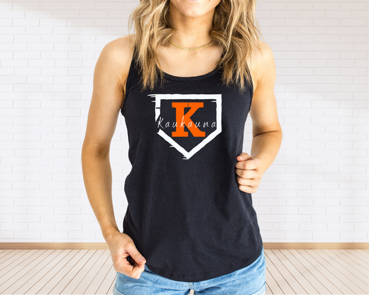 Kaukauna, Home Plate, Baseball/Softball, Women's Racerback Tank