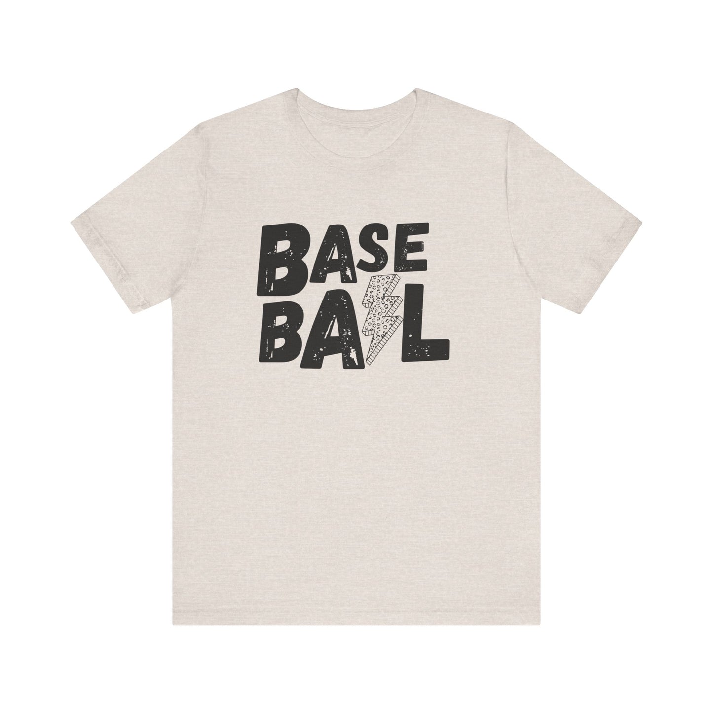 Baseball Lightening Bolt, Unisex Bella Tshirt