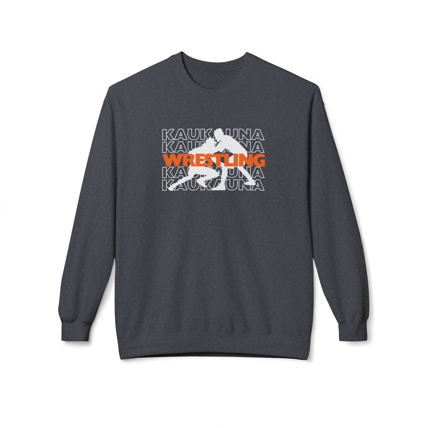 Kaukauna Wrestling, Stacked, Unisex Midweight Softstyle Crewneck