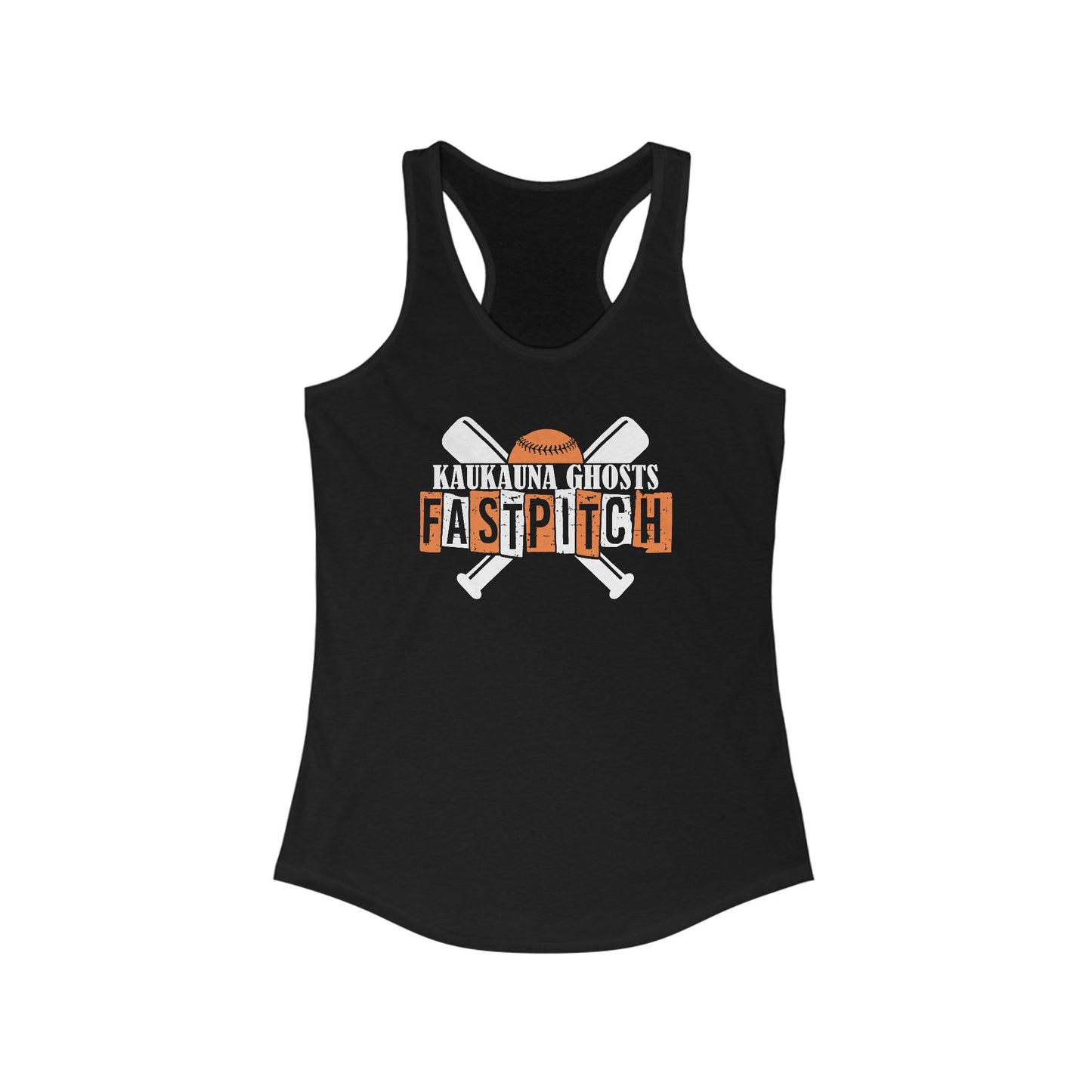 Kaukauna Fastpitch, Distressed, Women's Racerback Tank