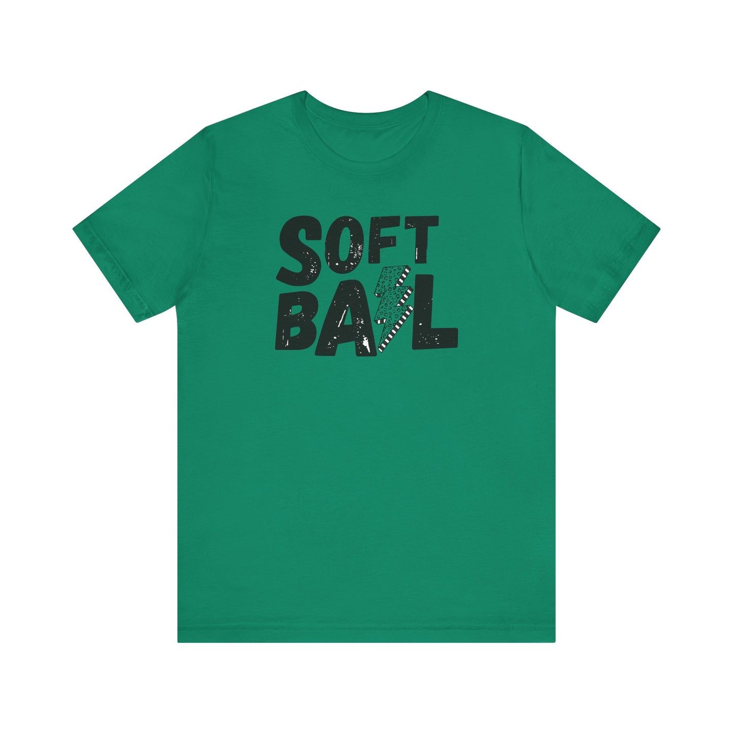 Softball Lightening Bolt, Unisex Bella Tshirt