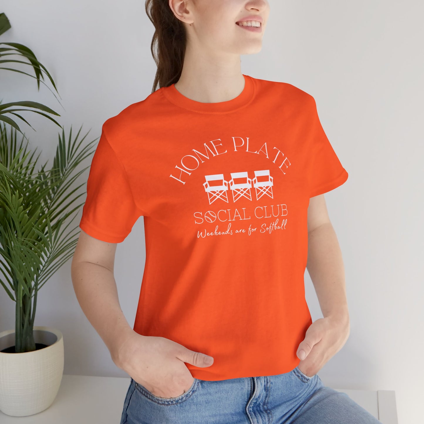 Home Plate Social Club, Softball, Weekends are for Softball, Unisex Bella Tshirt