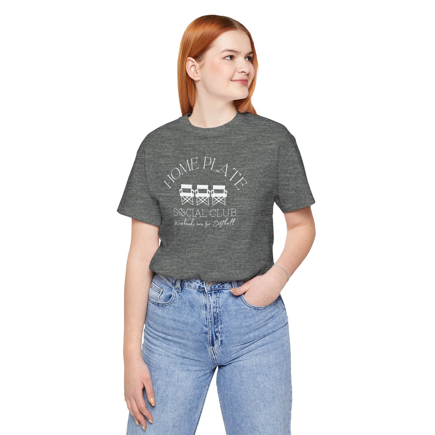 Home Plate Social Club, Softball, Weekends are for Softball, Unisex Bella Tshirt