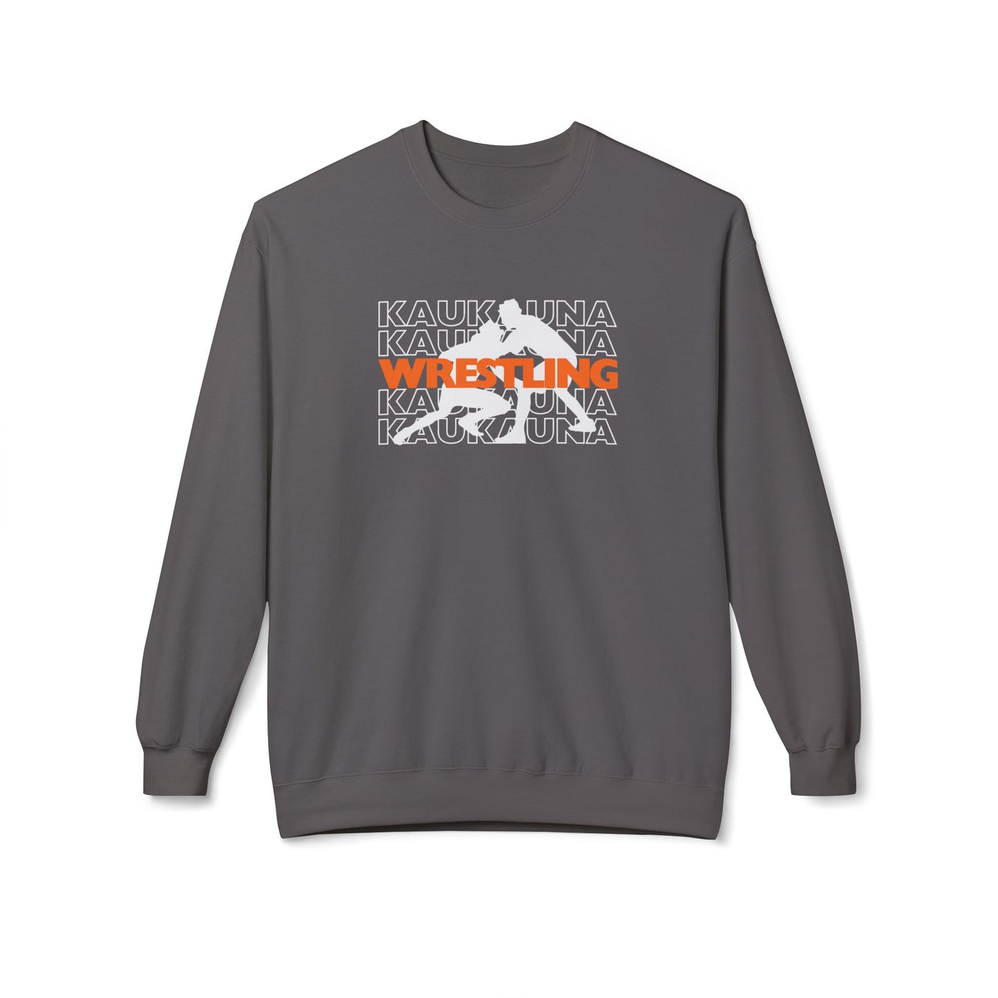 Kaukauna Wrestling, Stacked, Unisex Midweight Softstyle Crewneck