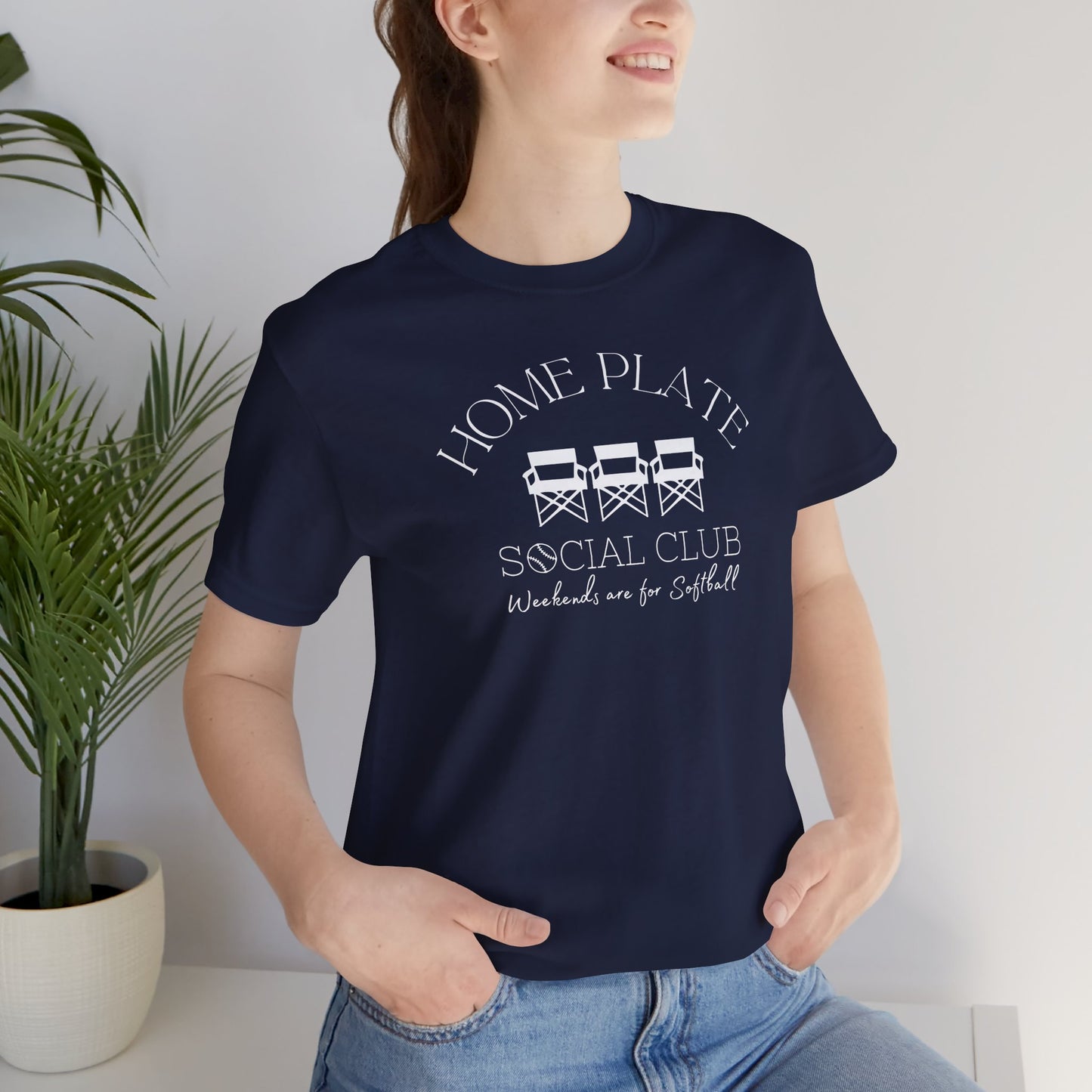 Home Plate Social Club, Softball, Weekends are for Softball, Unisex Bella Tshirt