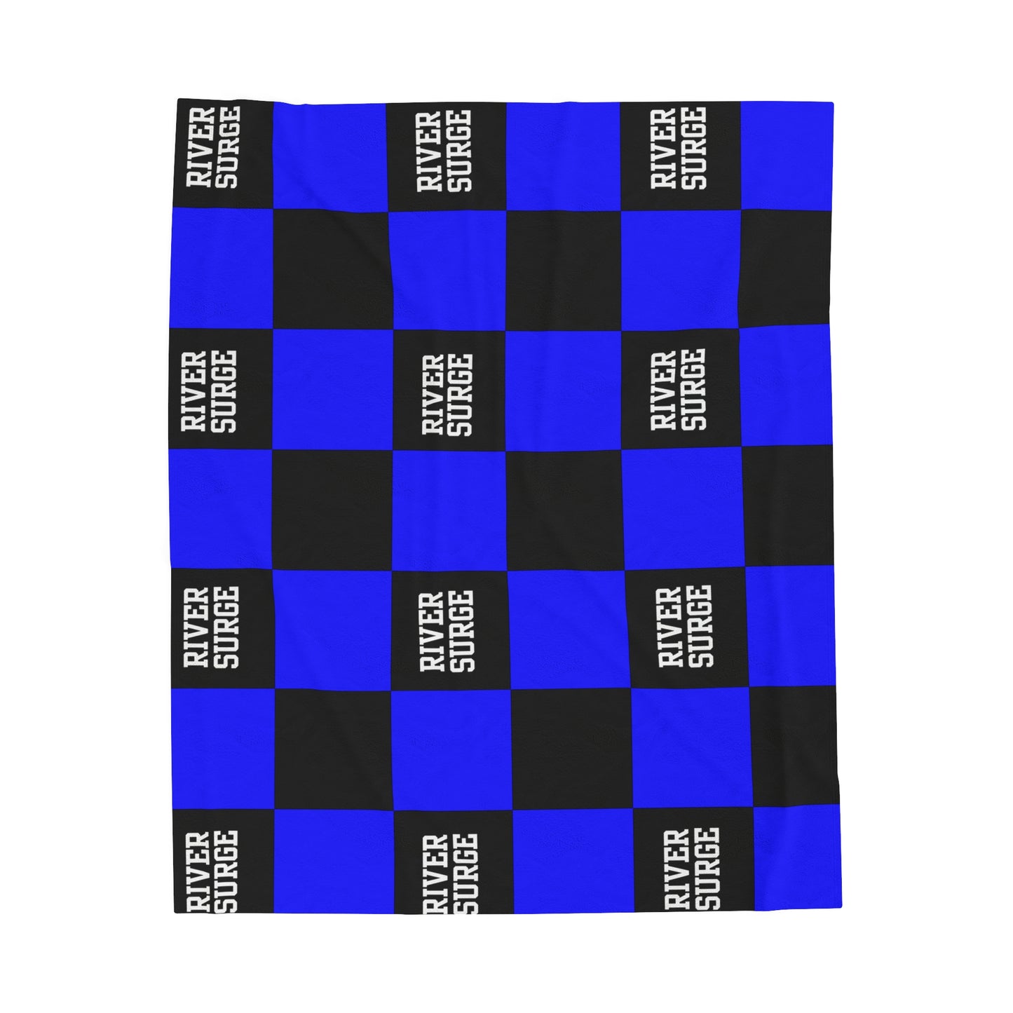 River Surge Checkered Velveteen Plush Blanket