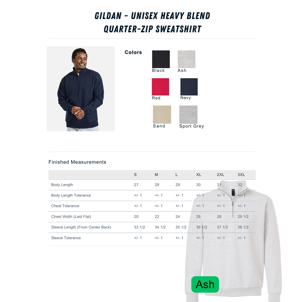 CUSTOM Full Back Quarter Zip