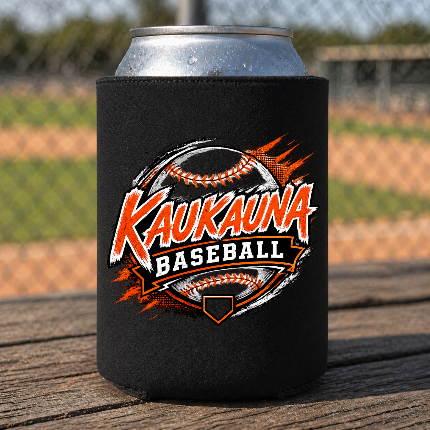 Kaukauna Baseball Ball SLIM Can Koozie