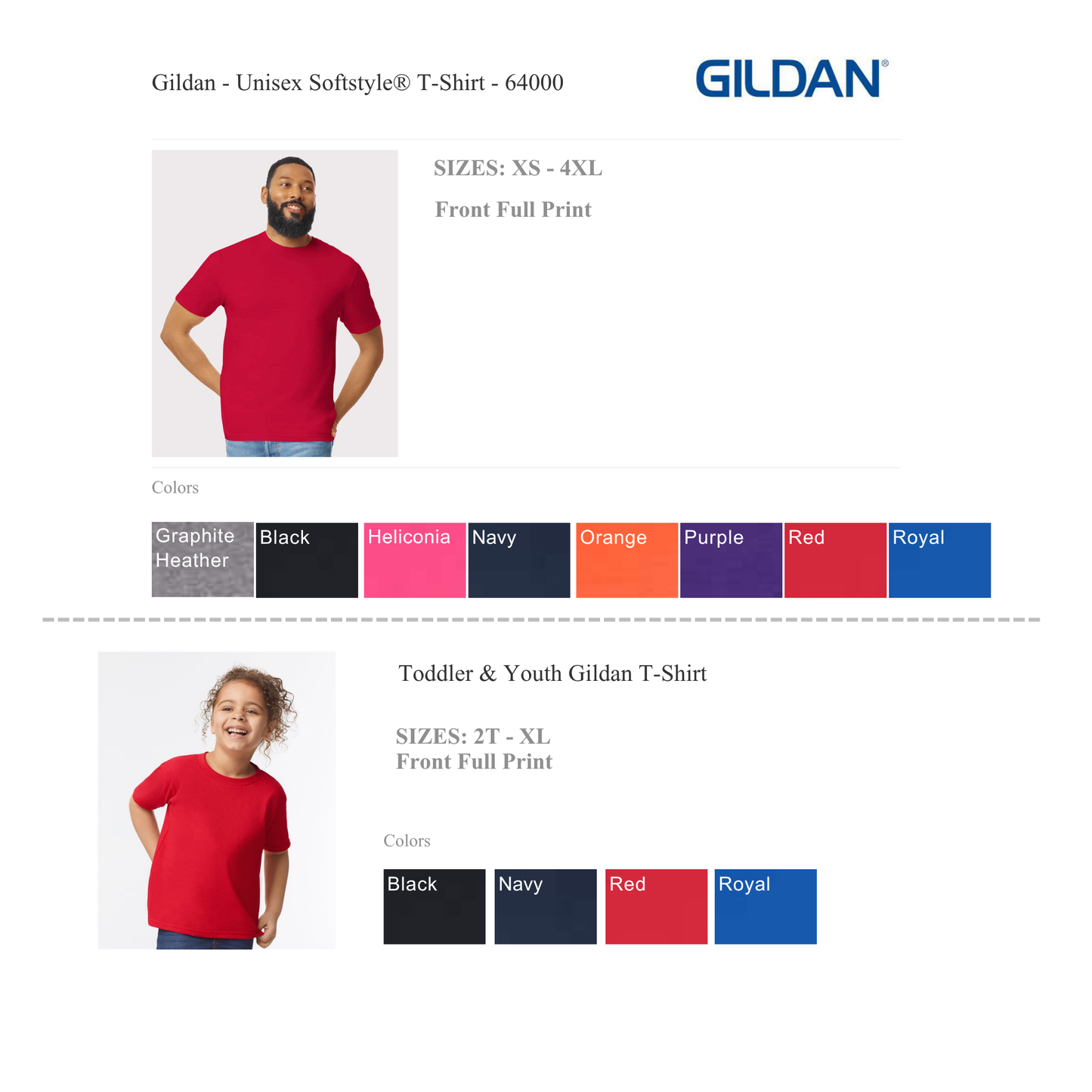 Gildan Softstyle Unisex Adult T-Shirt