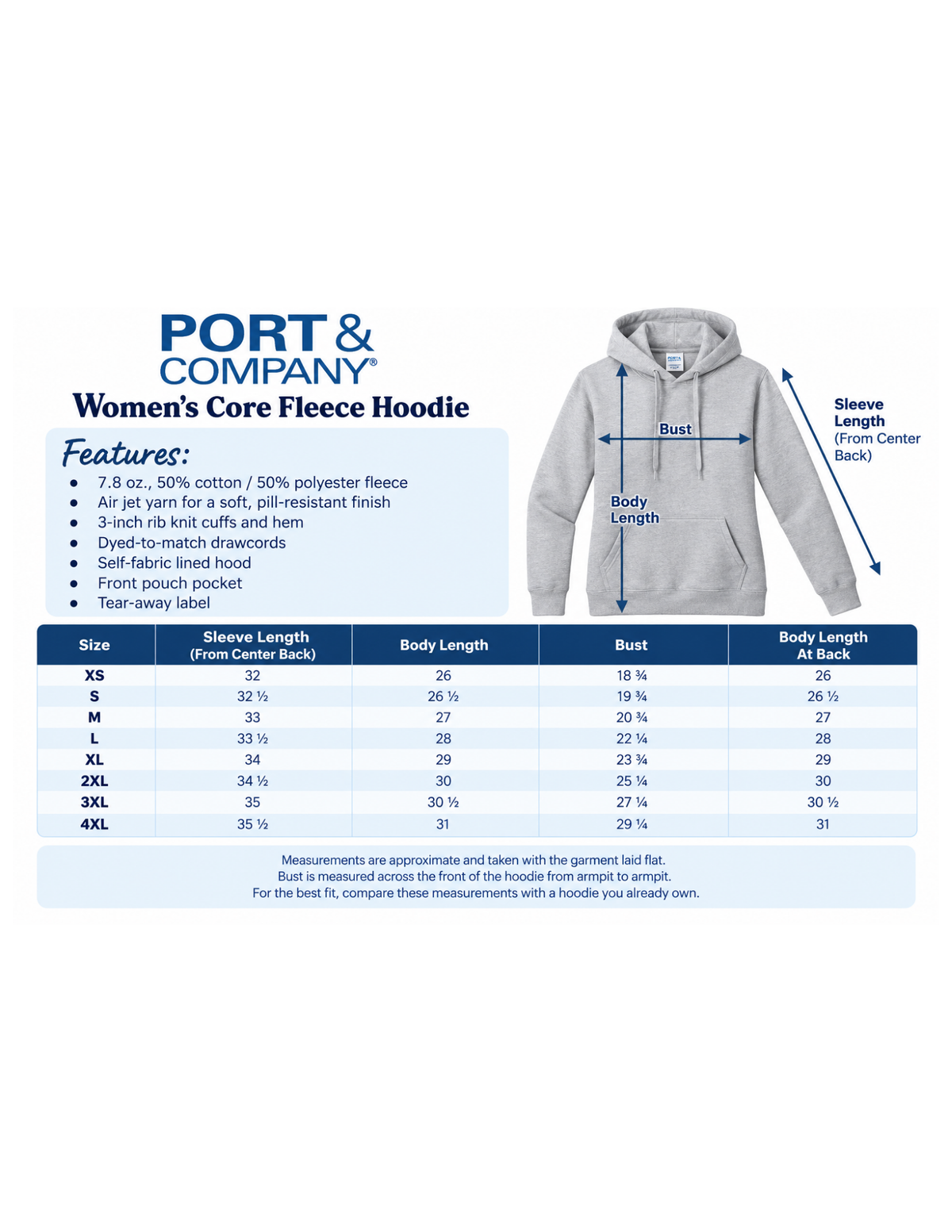 WOMEN'S Port and Company Hoodie