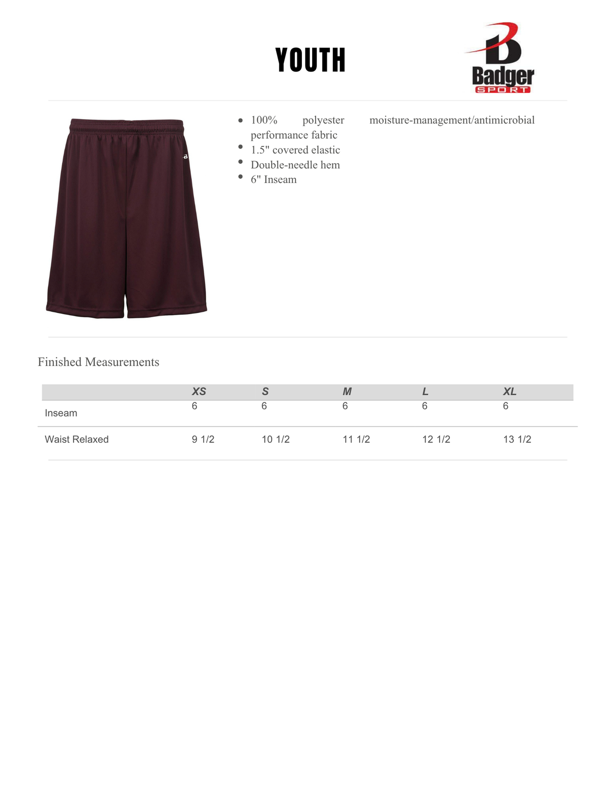YOUTH Badger Shorts